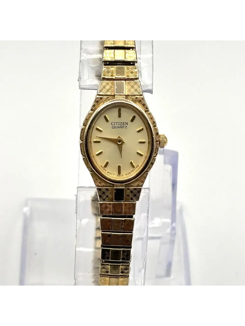 Citizen Vintage 90s Champagne Gold-Tone 17mm Watch w/ Expansion Band 5920-S52446